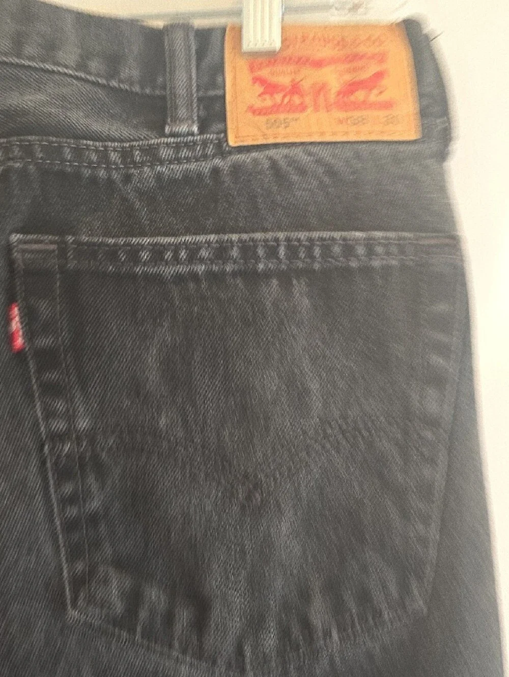 Levi's 505 Black Straight-Leg Jeans
